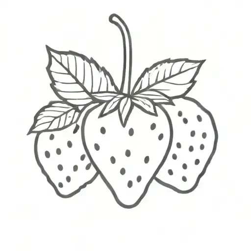 strawberry and granny tattoo design idea