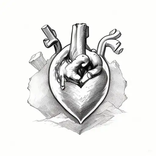 Atlas, from Greek mythology's holding up a human heart over his back. tattoo design idea