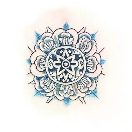 A traditional tattoo of a cross adorned with intricate floral patterns, symbolizing the memory of your pap pap tattoo design idea