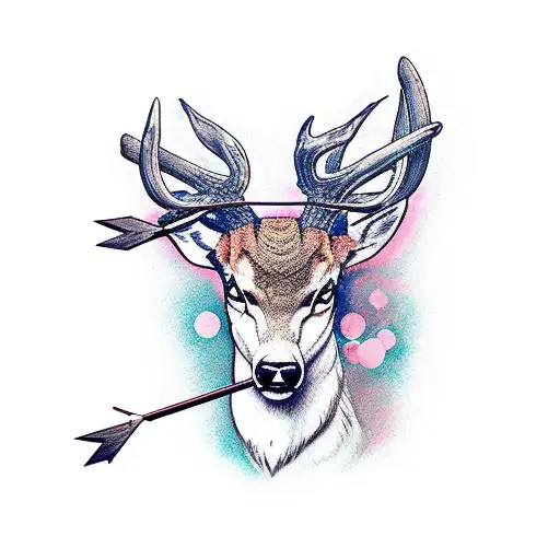Premium Vector | Snow deer vector logo style tattoo design elements pack