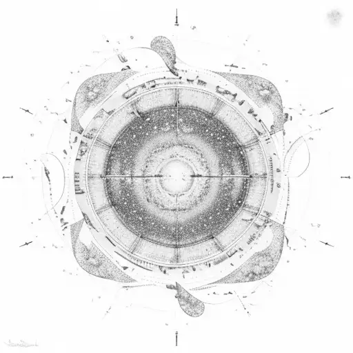 A celestial map of the night sky with constellations forming the shape of a swimming pool tattoo design idea