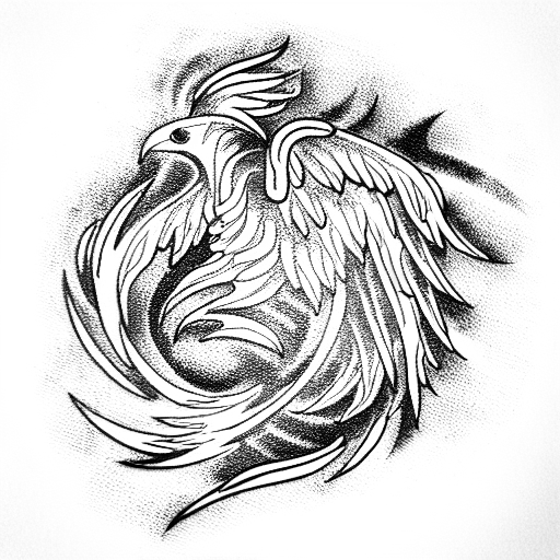 Phoenix tattoo design idea