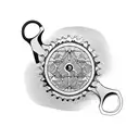 bicycle chainring freedom strong tattoo design idea