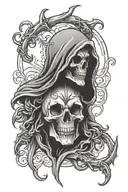 Reaper sacred heart  tattoo design idea