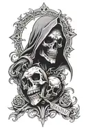 Reaper sacred heart  tattoo design idea