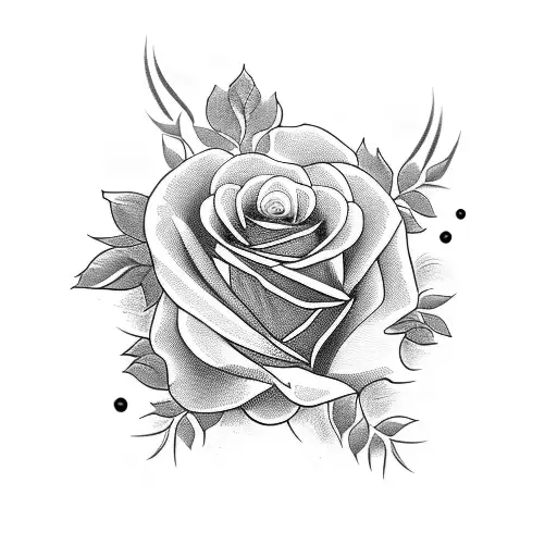 Tattoo with roses and the words Ann Jones tattoo design idea