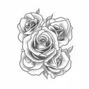 "ann jones" tattoo with roses tattoo design idea