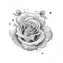 "ann jones" tattoo with roses tattoo design idea