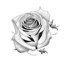 "ann jones" tattoo with roses tattoo design idea