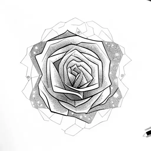 Galaxy bear rose  tattoo design idea
