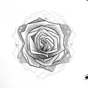 Galaxy bear rose  tattoo design idea
