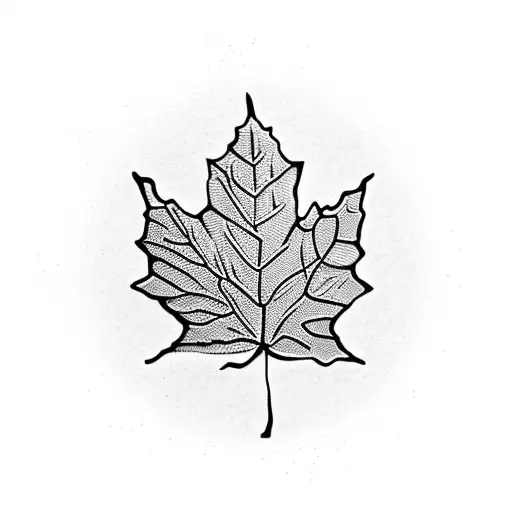 maple leaf shoulder piece  tattoo design idea