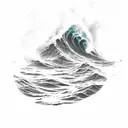 Ocean Wave tattoo design idea