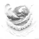Ocean Wave tattoo design idea