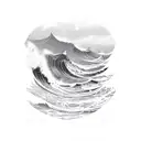 Ocean Wave tattoo design idea
