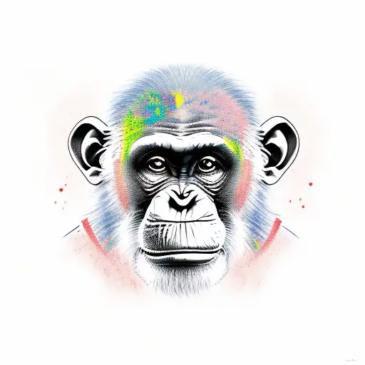 chimpanzee tattoo design idea