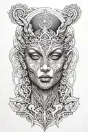 Alex grey tattoo featuring dark twisted nude goddess  tattoo design idea