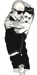 natural born killers theam arm sleve tattoo design idea