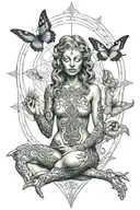 Alex grey tattoo featuring dark twisted nude goddess  tattoo design idea