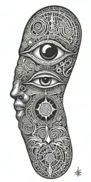 Alex grey third eye symbol integrated tattoo design idea