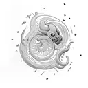 lidl worm hummus tattoo design idea