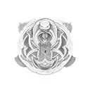 lidl worm hummus tattoo design idea