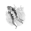 Koi Fish tattoo design idea