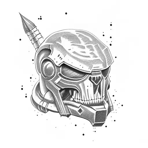 doom slayer tattoo design idea