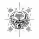 Doom Slayer game tattoo design idea