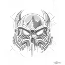 Doom Slayer game tattoo design idea