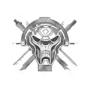 Doom Slayer game tattoo design idea