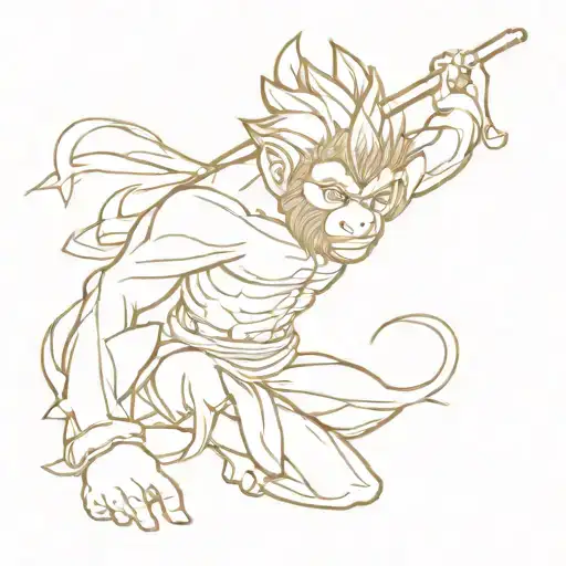 monkey king Son Wukong tattoo design idea