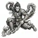 Monkey king Son Wukong tattoo design idea