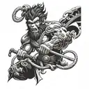 Monkey king Son Wukong tattoo design idea