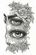 crying renaissance  tattoo design idea