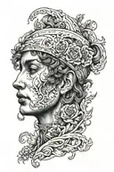 crying renaissance  tattoo design idea