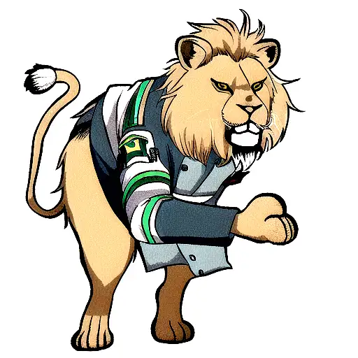 Lion wearing a paramedic uniform tattoo design idea