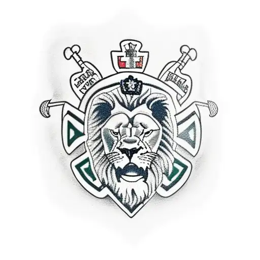 Lion wearing a paramedic uniform tattoo design idea