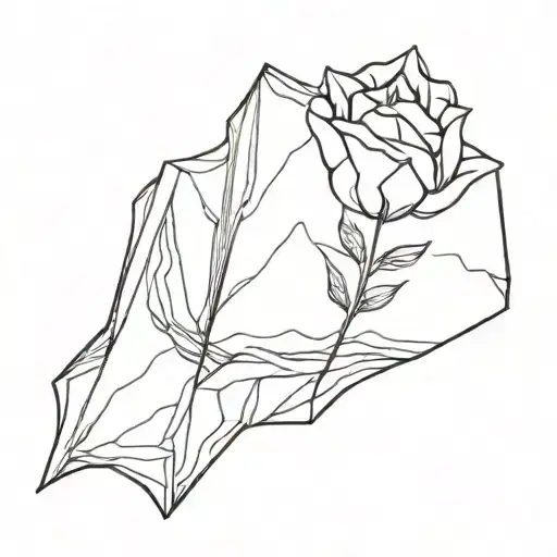 iceberg with a flower inside tattoo design idea