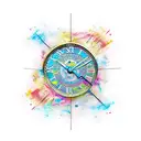 reloj de arena tattoo design idea