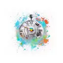 reloj de arena tattoo design idea