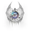 reloj de arena tattoo design idea