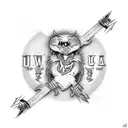 claw mark with USA wrestling tattoo design idea