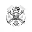 claw mark with USA wrestling tattoo design idea