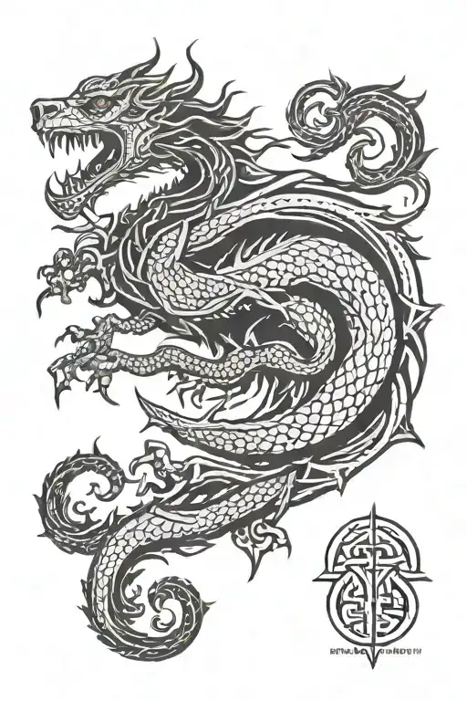 Targaryen sigil with this quote in it "kesy mundāzmo vŷs issa" tattoo design idea