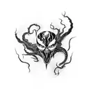 American Venom text in cool font tattoo design idea