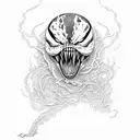 American Venom text in cool font tattoo design idea