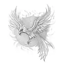 Phoenix could be depicted as rising from a mirror or ashes tattoo design idea
