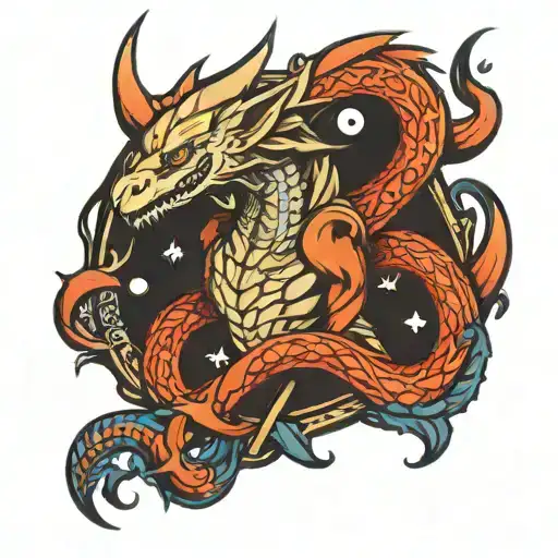 Draco tattoo design idea