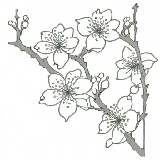 plum blossom taiwan tattoo design idea